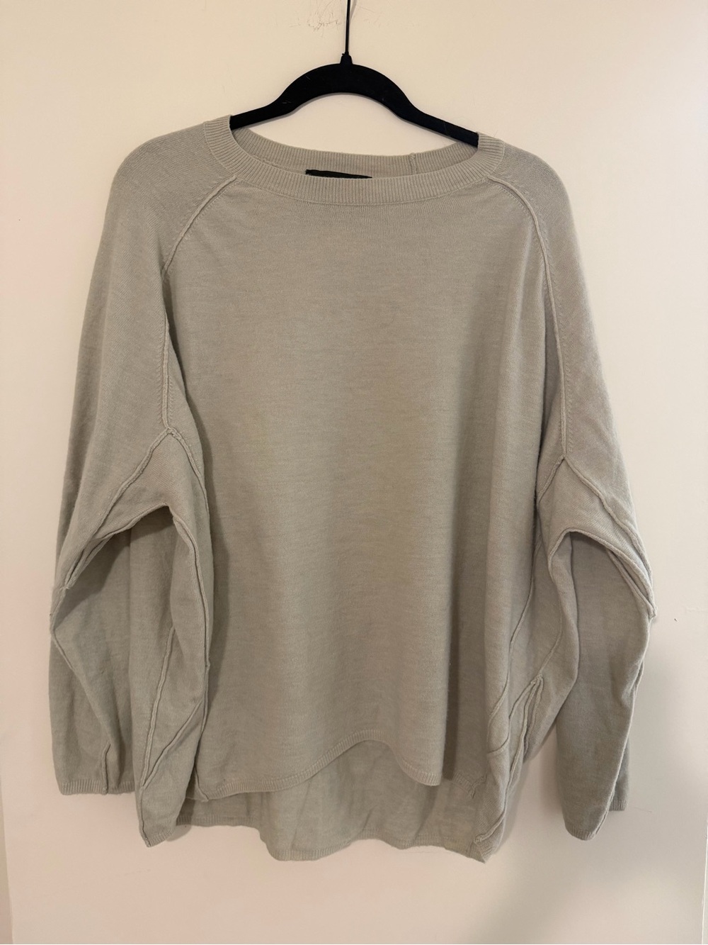 Zara Wool Beige Oversized Knit Sweater